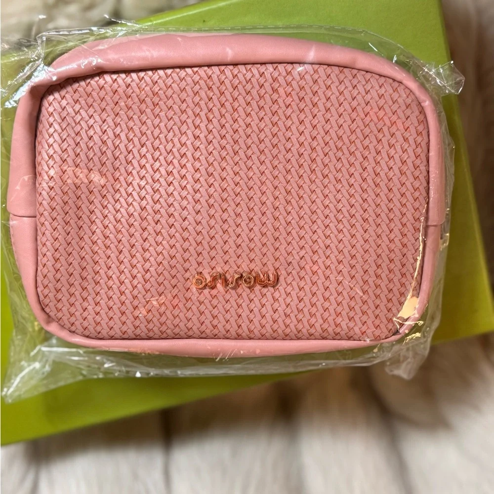 Pink Woven Women's Pen Pouch